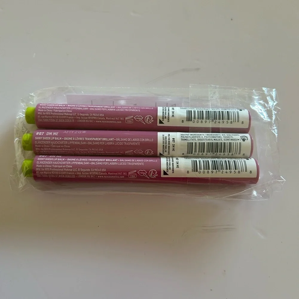 NYX Professional Makeup Fat Oil Tinted Lip Balm (LOT OF 3) - DM ME - NEW